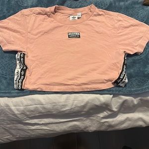 Pink Adidas shirt, crop top